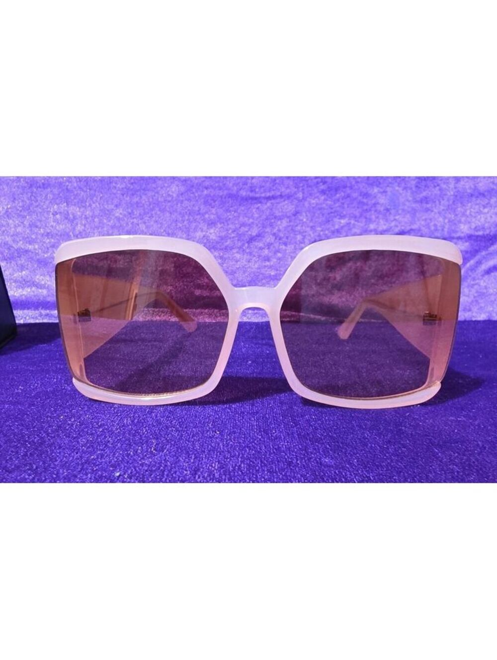Chico's Women's Oversized Square Pink Sunglasses with Gradient Lenses and Case